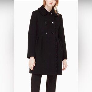 Kate Spade New York wool-blend bow back coat.